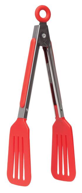 Hic Kitchen 43734 Spring Action Slotted Flipper Cooking Serving Food Fish Red