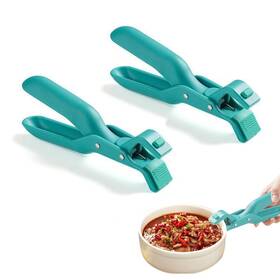 0492 Hinbkenla 2 Pcs Multi-function Anti-scald Bowl Clip Hot Plate Normal Black