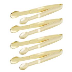 Hinmay 020064539100 Mini Serving Tongs 5 Inches Appetizer Set Of 4 5-inch Gold