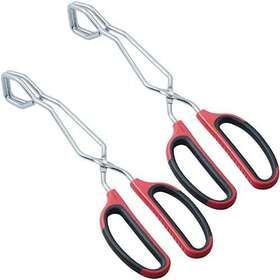 Hinmay 020064539322 Stainless Steel Scissor Tongs 11-inch Heavy Duty Silver