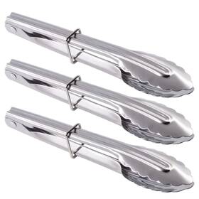 43531-97155 Hinmay Small Stainless Steel Serving Tongs 7-inch Salad Silver