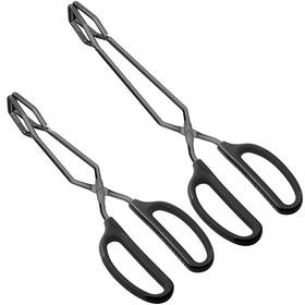 Hinmay Bxgj8036-quanhei-1012 Stainless Steel Kitchen Tongs 10 Inch And 12 10-inch 12-inch Black