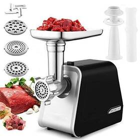 Homdox 721780963100 Meat Grinder Electric For Home Use With 3 Grinding Plates And Sausage Stuff Inch