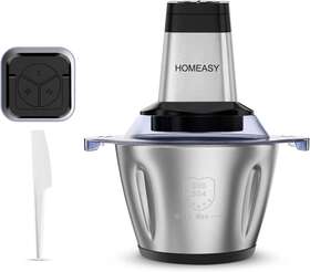 Homeasy 313034147161 Meat Grinder Electric 2.5l Food Processor Stainless Steel Blender Chopper