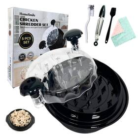 Homesmile 198715892024 Chicken Shredder Tool Twist Large - 5pcs Set 10ftft Meat Breast With Transparent
