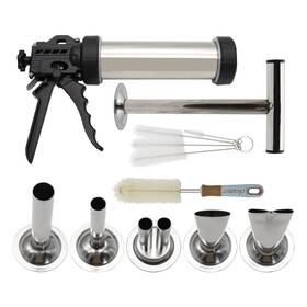 Lmq244 Hoypeyfiy Stainless Steel Jerky Gun Sausage Maker Handmade Beef With 5 Stai