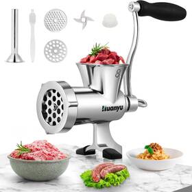 105b Huanyu Meat Grinder Manual Stainless Steel Compact Mincer Sausage Stuffer Hand-