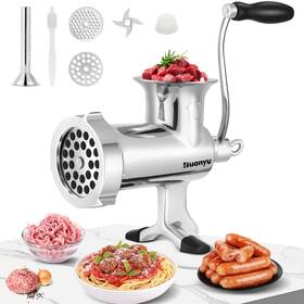 Zyw-105b Huanyu Meat Grinder Manual Stainless Steel Hand Crank Mincer Sausage Stuffer Filler