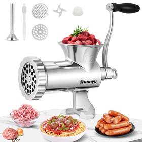 Zyw-105c Huanyu Meat Grinder Manual Stainless Steel Hand Crank Mincer Sausage Stuffer Filler
