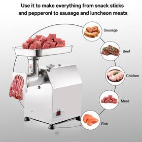 Stx-tc-12 Hunter 0.75 Hp Stainless Steel Electric Meat Grinder Machine Sausage Stuffer Filler New