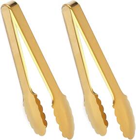 Iaxg9sv Iaxsee 2 Pack 9 Inch Gold Serving Tongs Utensils Salad