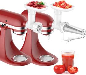 In1818f Innomoon Fruit And Vegetable Strainer Attachment Set For Kitchenaid Stand Mixer White