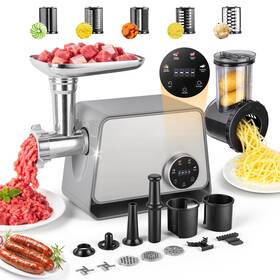 Jivoxia 762779190053 Electric Meat Grinder 1200w Max With Touch Color Screen Vegetable Cutter Rev