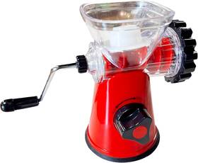 7-99079 Js Gourmet Meat Grinder Manual Hand Crank Mincer With Stainless Steel Blades Red