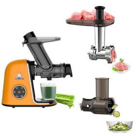 Juicer Meat Grinder Slicer Shredder 3-in-1 Multi-use Cold Press