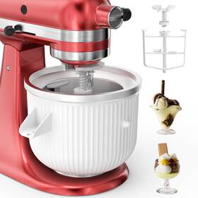 Ka-01 Kainardb1 Ice Cream Attachment For Kitchenaid Mixer Bowl 2qt White