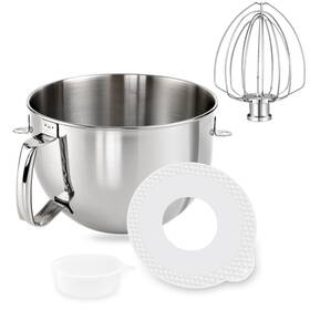 Xt-jbwddq-2p Kainasch 6 Quart Stainless Steel Mixer Bow And K256ww Whisk For Bowl-lift Gray