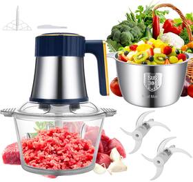 Kako 721564995686 Food Processor Electric Meat Grinder And Vegetable Chopper With 8 Cup Stainles