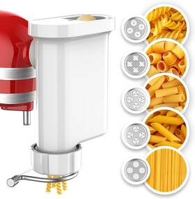 Kem07 Kassunkoch Pasta Attachment For Kitchenaid Stand Mixer Gourmet Attachments White
