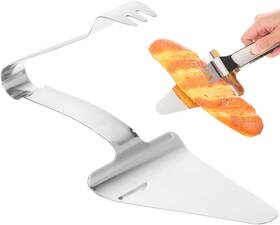 X0p7zi281556rxka3zu308g4 Kichvoe Pizza Server Tongs Pie Stainless Steel Spatula Silver