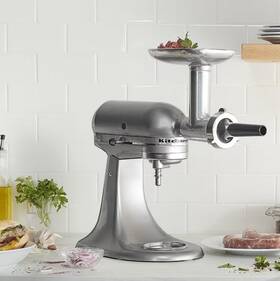 5858 Kitchenaid Model Ksmmga Metal Food Grinder Attachment Silver