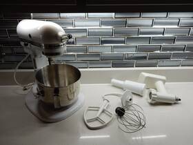 Kitchenaid 5ppwh Kitchen Aid Heavy Duty Mixer With Meat Grinder Pasta Maker Dough Hook