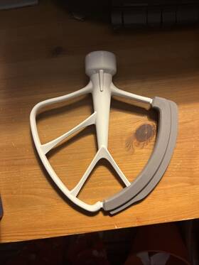 8541989456 Kitchpower 4.5-5 Quart Flex Edge Beater For Tilt-head Stand Mixers White