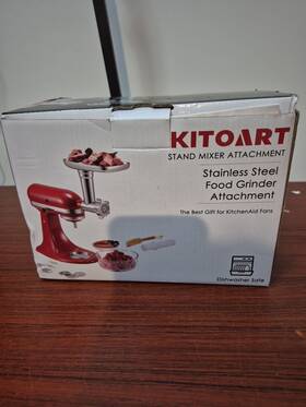 Kitoart 884539384486 Stainless Steel Meat Grinder Attachments For Kitchenaid Mixers Sa