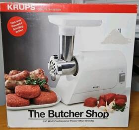 Krups 020002112532 402 The Butcher Shop Vintage Meat Grinder With Instructions. New Open Box
