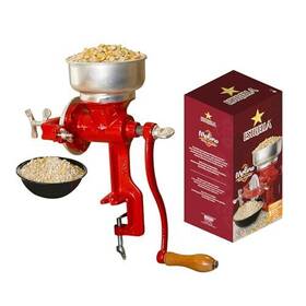 L14243 Landers Y Cia Sas Estrella Cast Iron Manual Crank Corn Grain Grinder 14 Inch Tall And 5 Hopper