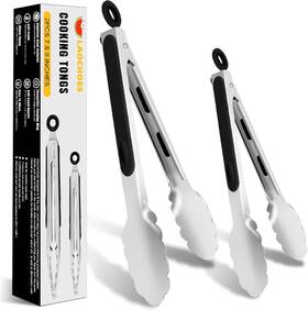 Lc-tg-2024-no-cn Laochoes Kitchen Tongs Stainless Steel Non-slip 7 9 In