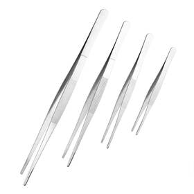 Leefone Lf00097 4 Pcs Kitchen Food Tweezers Stainless Steel Tongs Silver