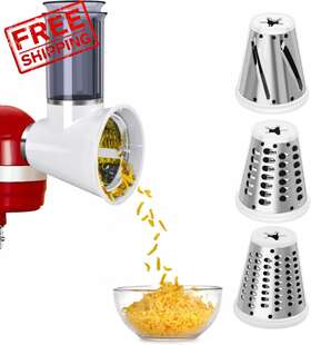 Leixe 710667122846 Slicer/shredder Attachment For Kitchenaid Stand Mixers Cheese White