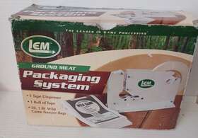 Lem 445037682653 Ground Meat Packaging System Taping Machine Wild Game Bags
