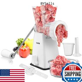 B07mwz6ncv Lhs Manual Meat Grinder Stainless Steel Blades Heavy Duty Suction Base
