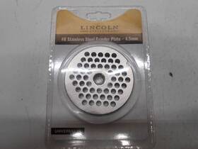 Lincoln Outfitters 689139387994 #8 Stainless Steel Grinder Plate 4.5mm