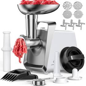 Mg1213 Linkchef 6-in-1 1500w Max Electric Meat Mincer Machine White