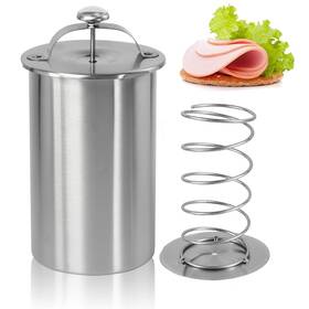 Lotusland 9094610323780 Stainless Steel Ham Press Maker Meat Cooker With Thermometer L Silver