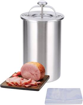 Mf-06c Master Feng Ham Maker - Stainless Steel Meat Press For Making Healthy Homemade Deli