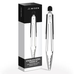 Mk-7641 Misen Kitchen Tongs - Dishwasher Safe Heavy Duty Precision 13 Inch Black