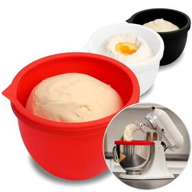 Mix100 Modaura Mixaid Silicone Bowl Liners For Kitchenaid 5 Quart Liner Red White Black
