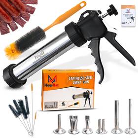 Mogamax 196852819843 3rd Gen Large Capacity Professional Beef Jerky Gun Kits Stainless Steel Jerk