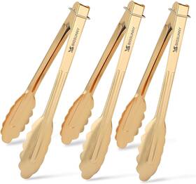 Ft1044d-g Msy Bigsunny 9 Inch Kitchen Food Tongs For Cooking And Gold-plated
