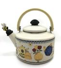 N-a Unbranded Honey Bee Tea Kettle Metal Bees Hives Ivory Collectible