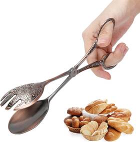 Natudecokvu0r4dws9-12 Natudeco Bread Tongs Salad For Serving Cooking Food Clip 02