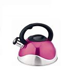 Naturally Home Kitchen With Kate 3.2 Quart Pink Stainless Steel Whistling Tea Kettle 790725299499