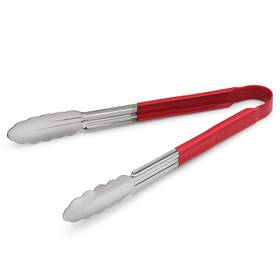35773 New Star Foodservice 12-inch Utility Spring Tongs Red