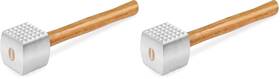 36398 New Star Foodservice Wood Handle Pack Of 2 Silver