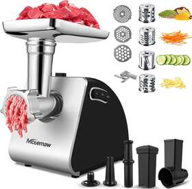 Am5486 Nictemaw 9-in-1 Electric Food Meat Grinder Heavy Duty Multi-function Mincer