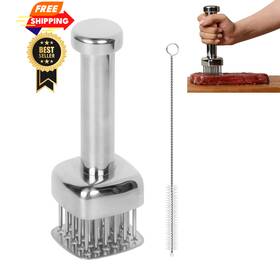 Un-mt001 Nomadsphere Meat Tenderizer Tool With 28 Needles And Retractable Safety 6.9 2.4in Silver